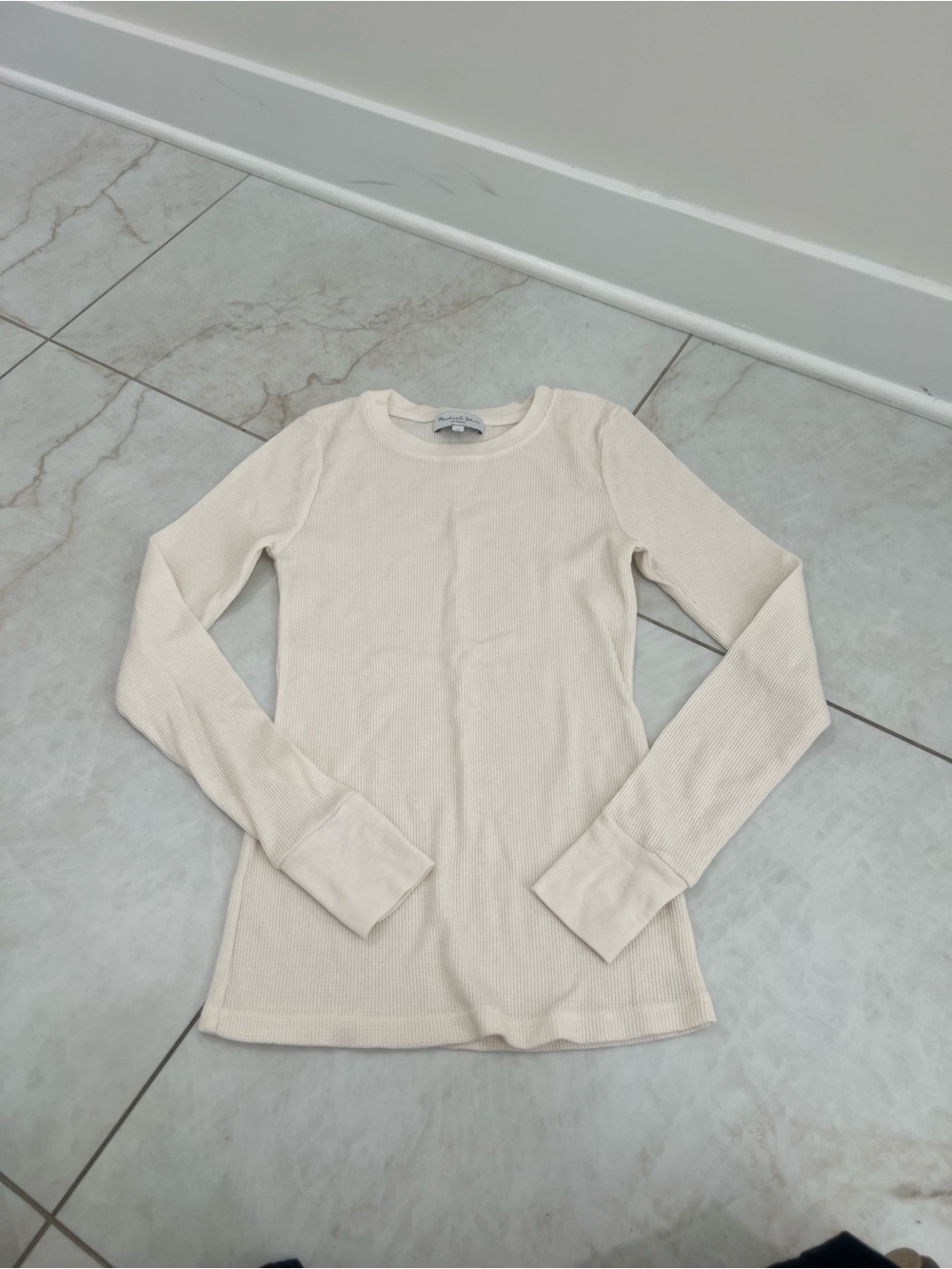 Michael Stars Chalk Juliet Thermal Tee Size XS